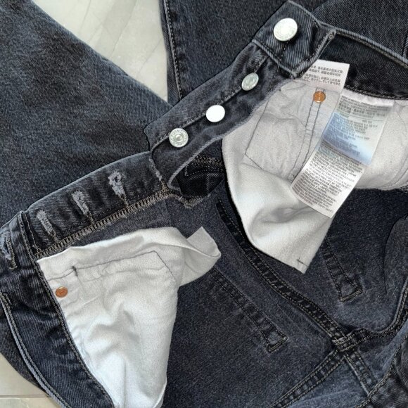 Vintage Levi Strauss Black Relaxed Button Fly Jeans 31 x 32 - Picture 7 of 9